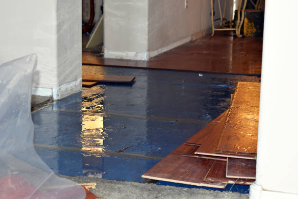 Professional Emergency Water Damage Restoration technician working in Attica, IN